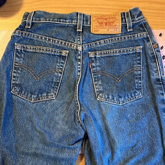 VINTAGE LEVIS 550 Womens size 0-2 Dark Wash high Rise Jeans - Picture 6 of 8